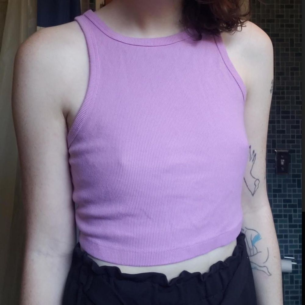 Wild Fable Pink Tank Crop Top